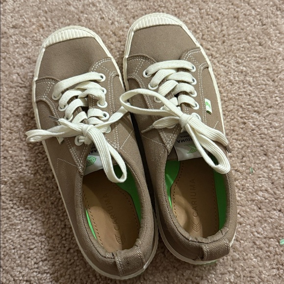 Cariuma Brown Canvas Sneakers with White Accents - Picture 2 of 7